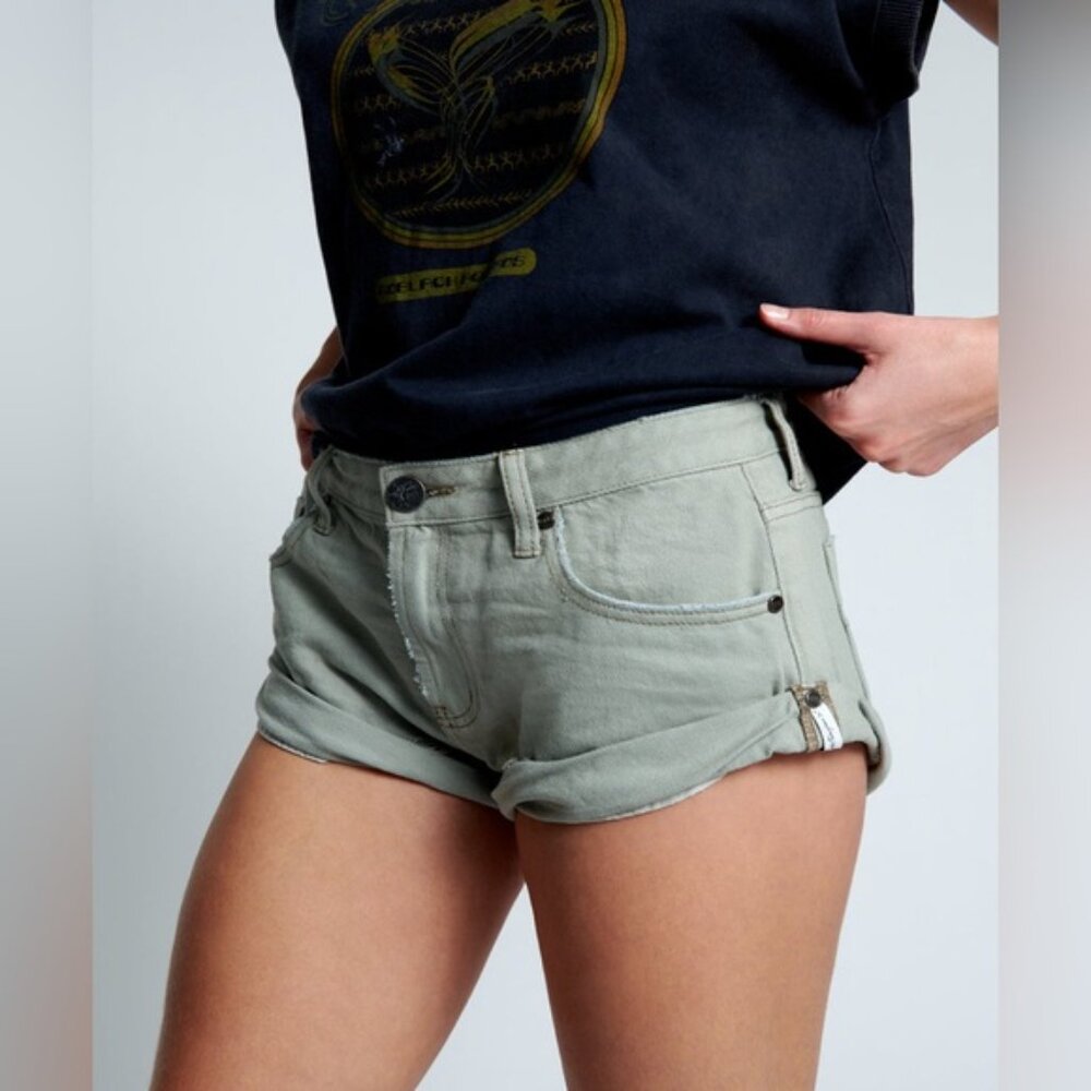 One Teaspoon Bandit Low Waist Denim Short Waist 27